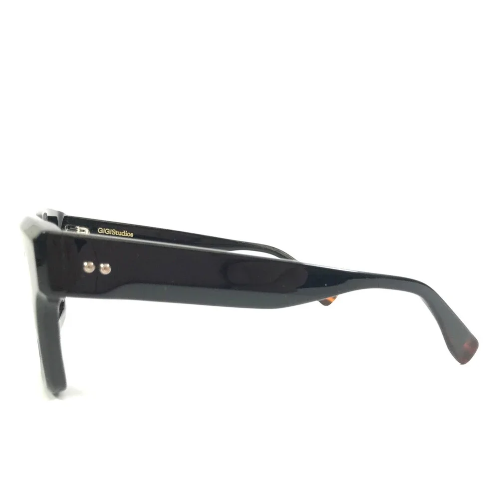 Gigi Studios Sunglasses KANT 6745/1 Black Square Frames w/ Blue Polarized Lenses